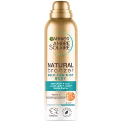 Garnier Ambre Solaire Natural Bronzer Quick Drying Self Tan Body Mist Dark 150ml