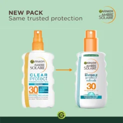 Garnier Ambre Solaire Clear Protect Transparent Sun Cream Protection Spray SPF30 200ml 11 Garnier Ambre Solaire Clear Protect Transparent Sun Cream Protection Spray SPF30 200ml -Cosmetic Products Store 10487835 4345080443797739