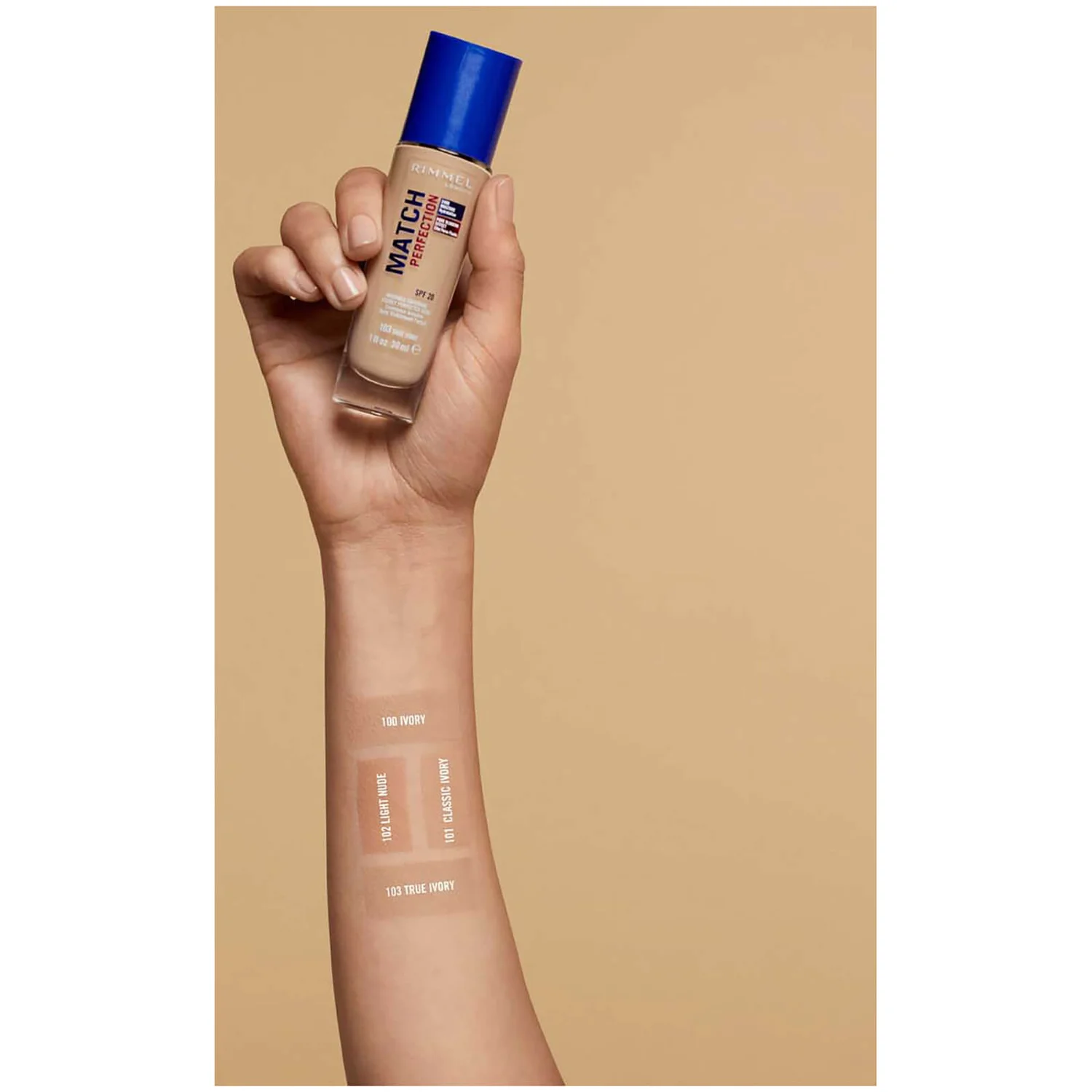 Rimmel London SPF 20 Match Perfection Foundation 30ml (Various Shades) 4 Rimmel London SPF 20 Match Perfection Foundation 30ml (Various Shades) - Image 2