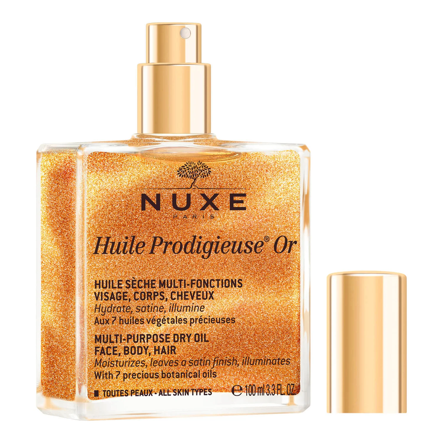 NUXE Huile Prodigieuse Golden Shimmer Multi-Purpose Dry Oil 100ml 9 NUXE Huile Prodigieuse Golden Shimmer Multi-Purpose Dry Oil 100ml - Image 7