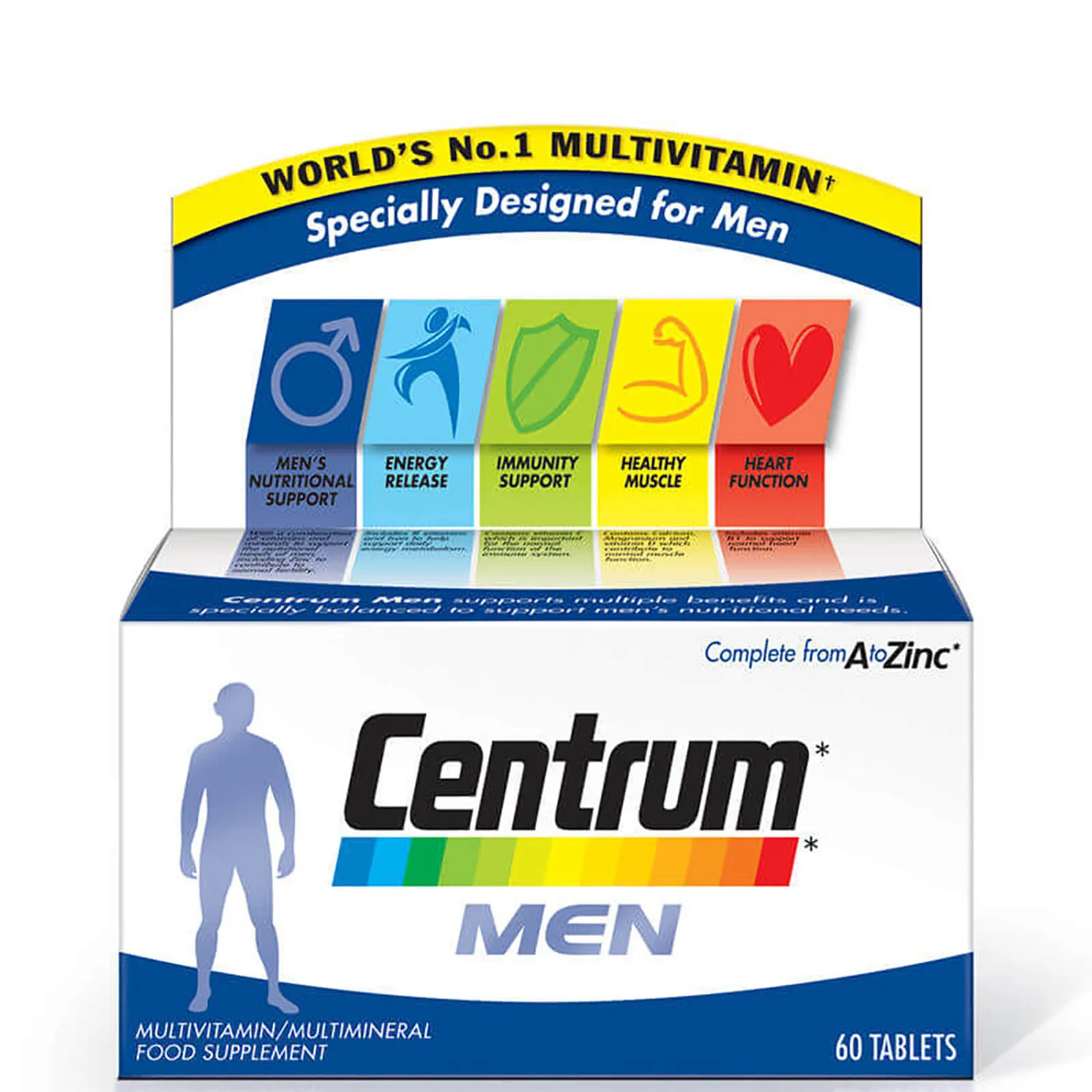 Centrum Men Multivitamin Tablets - (60 Tablets) 3 Centrum Men Multivitamin Tablets - (60 Tablets)