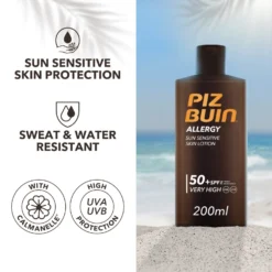 Piz Buin Allergy Sun Sensitive Skin Lotion - Very High SPF50+ 200ml 9 Piz Buin Allergy Sun Sensitive Skin Lotion - Very High SPF50+ 200ml -Cosmetic Products Store 11433797 4045067735585057