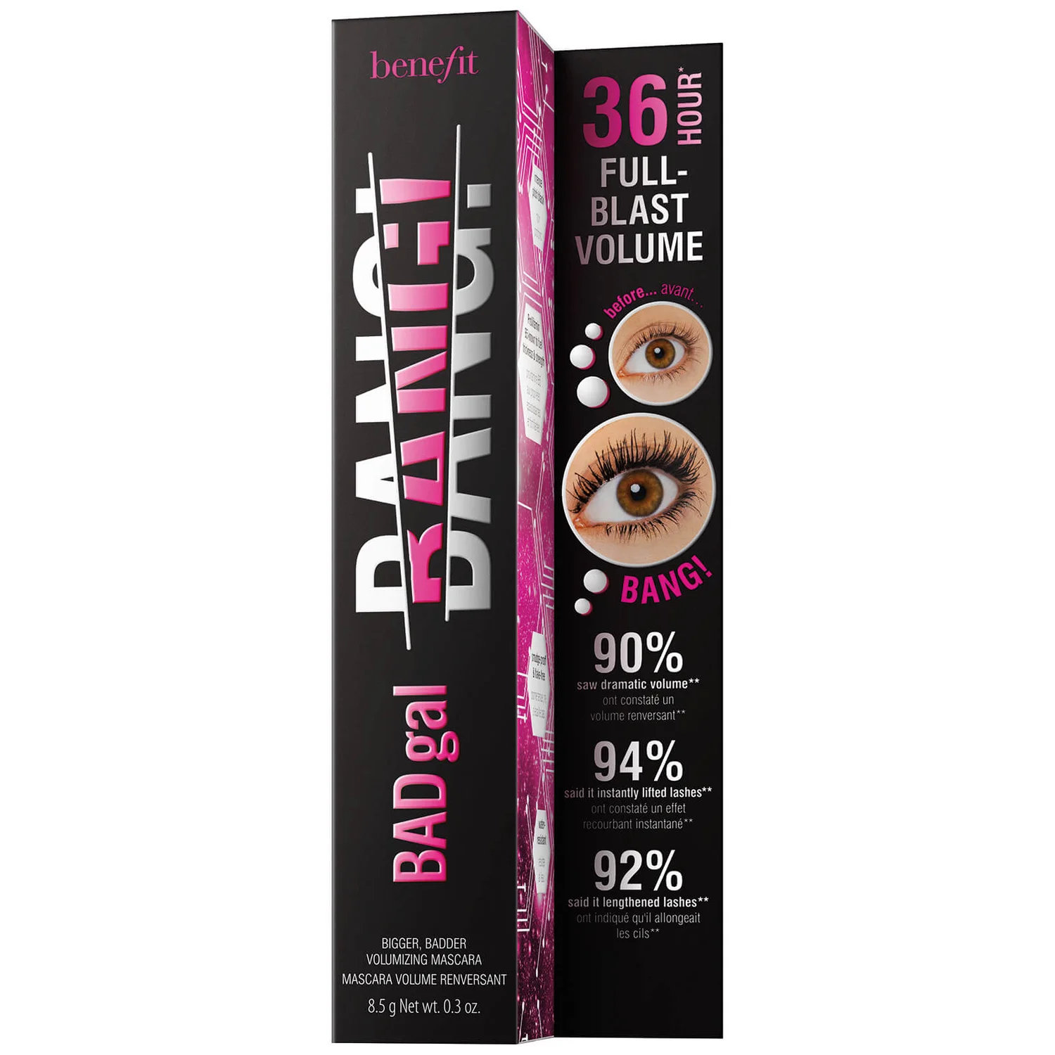 Benefit Badgal Bang Volumising Mascara Mini - Pitch Black 4g 4 Benefit Badgal Bang Volumising Mascara Mini - Pitch Black 4g - Image 2