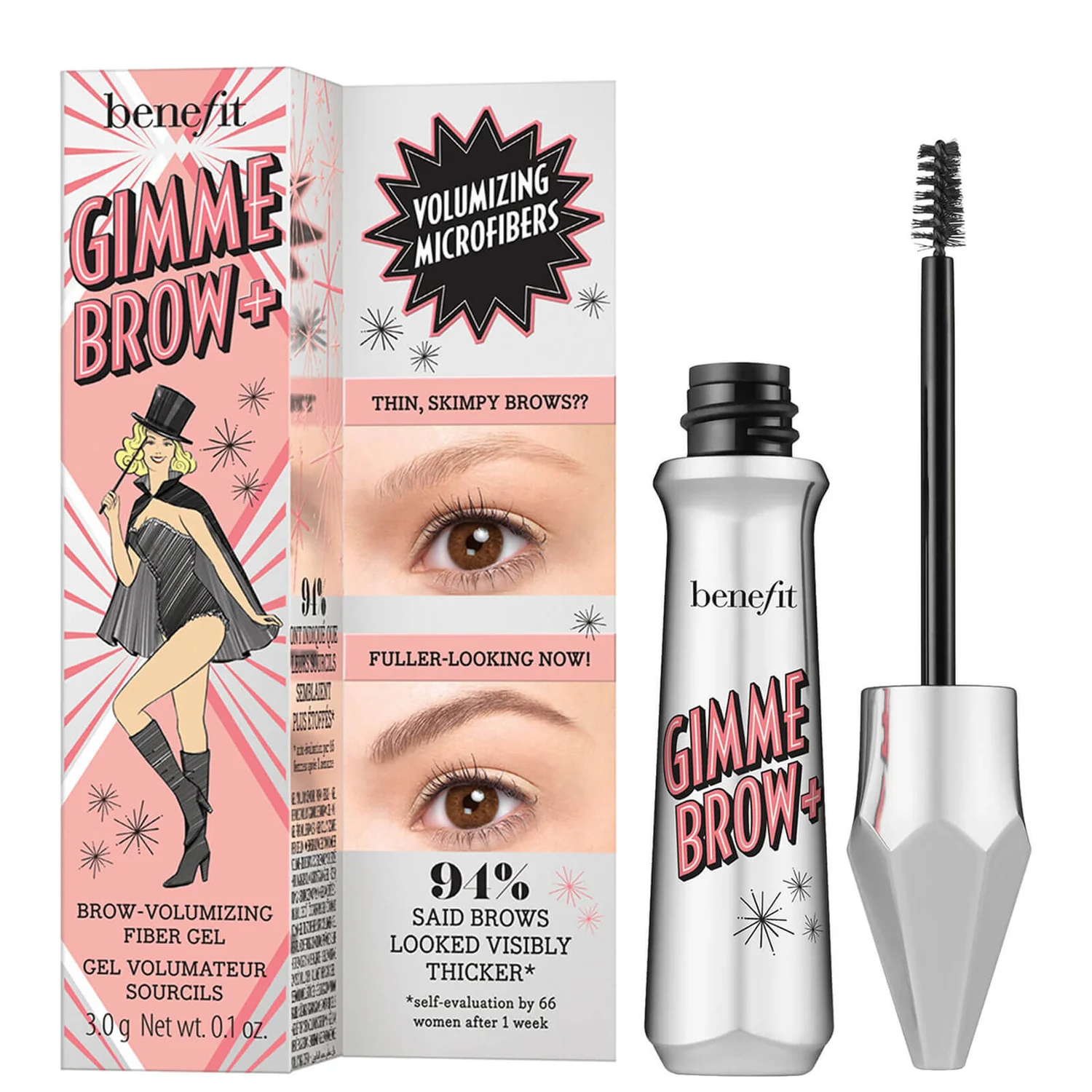 Benefit Gimme Brow+ Gel 3g (Various Shades) 3 Benefit Gimme Brow+ Gel 3g (Various Shades)