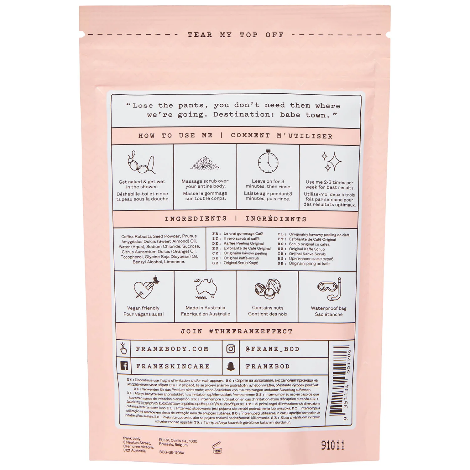 Frank Body Original Coffee Scrub 200g 5 Frank Body Original Coffee Scrub 200g - Image 3