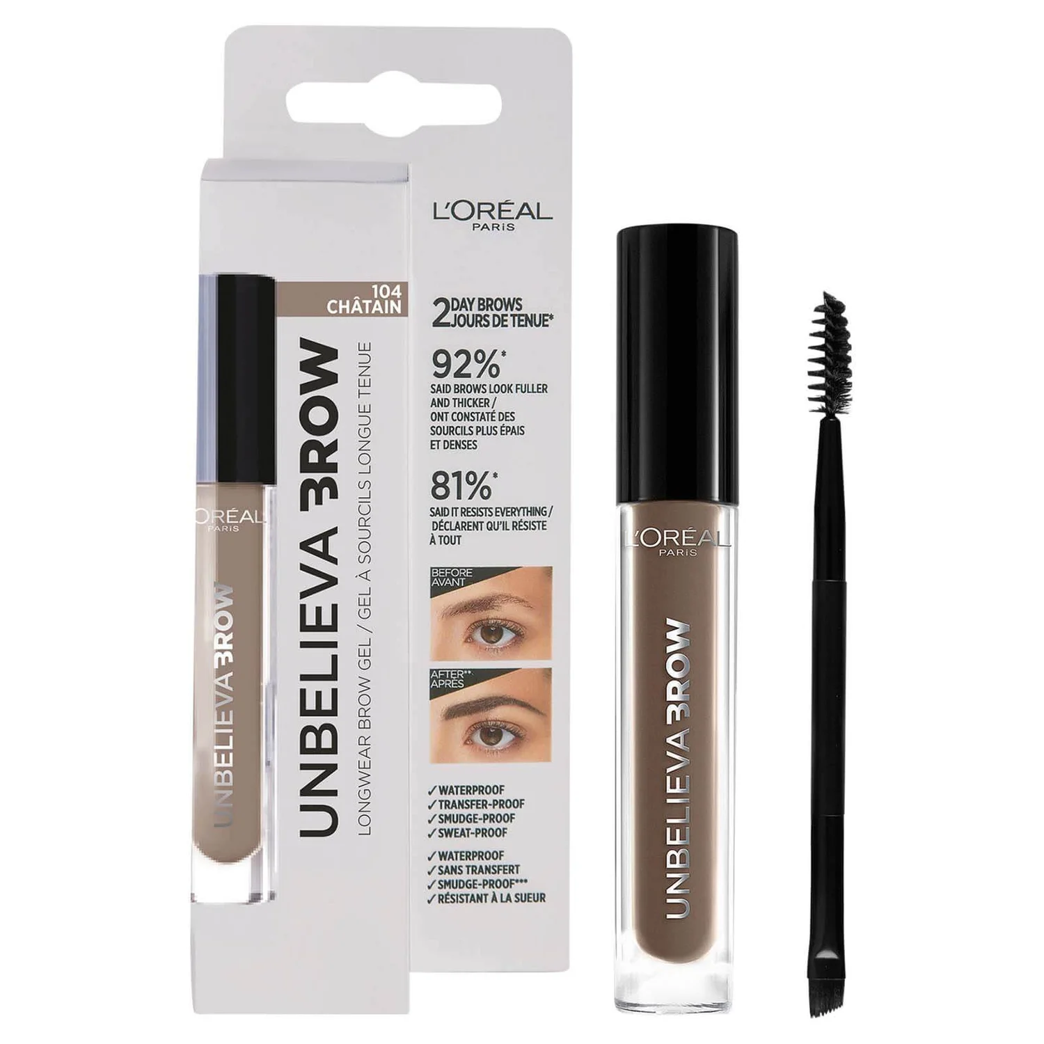 L’Oréal Paris L'Oréal Paris Unbelievabrow Long-Lasting Brow Gel 3.4ml (Various Shades) 5 L’Oréal Paris L'Oréal Paris Unbelievabrow Long-Lasting Brow Gel 3.4ml (Various Shades) - Image 3