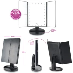 Rio 24 LED Touch Dimmable Cosmetic Makeup Mirror With 2X & 3X Magnification 10 Rio 24 LED Touch Dimmable Cosmetic Makeup Mirror With 2X & 3X Magnification -Cosmetic Products Store 12260155 2104779237307032
