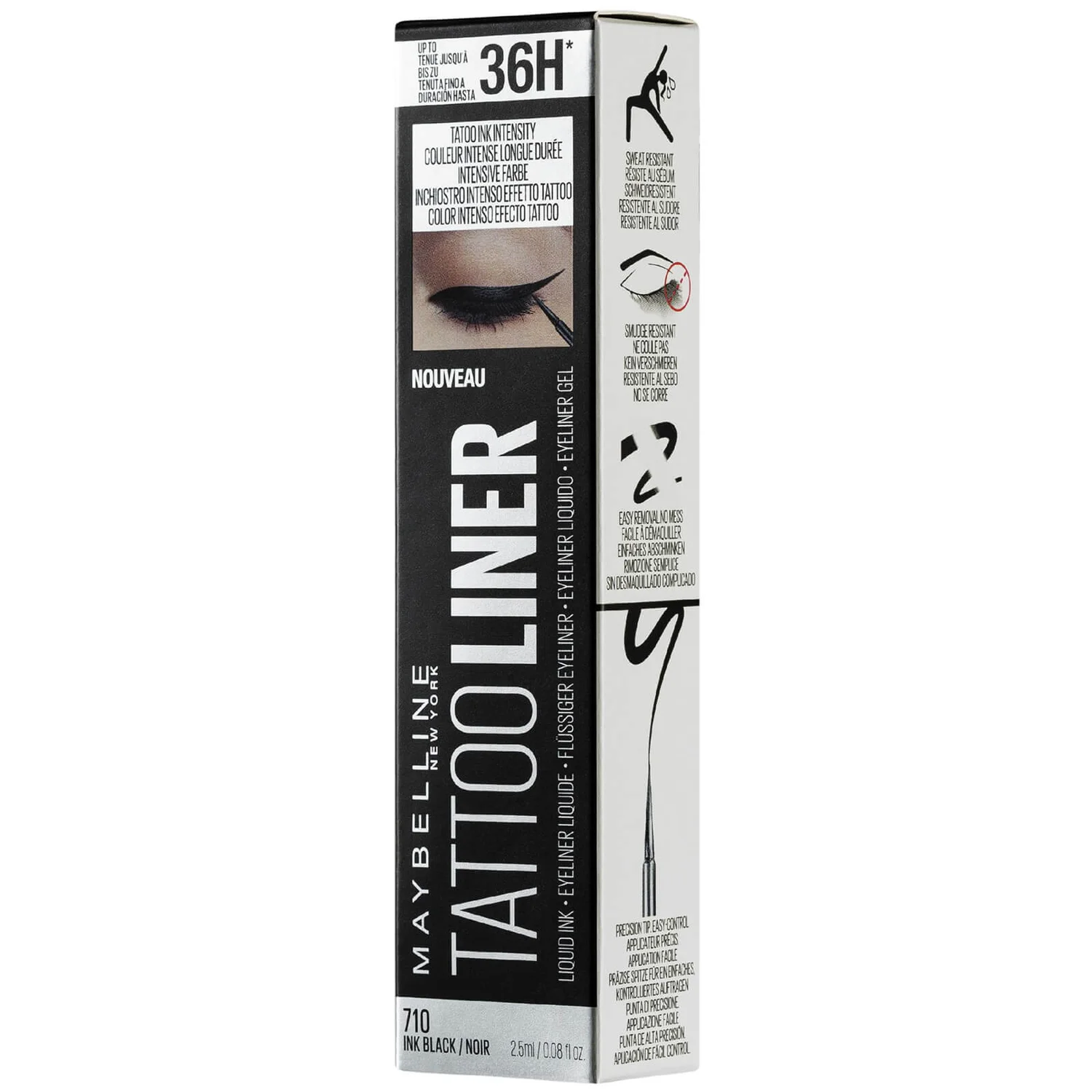 Maybelline Tattoo Liner Liquid Ink Long Lasting Eyeliner Black 2.5g 4 Maybelline Tattoo Liner Liquid Ink Long Lasting Eyeliner Black 2.5g - Image 2