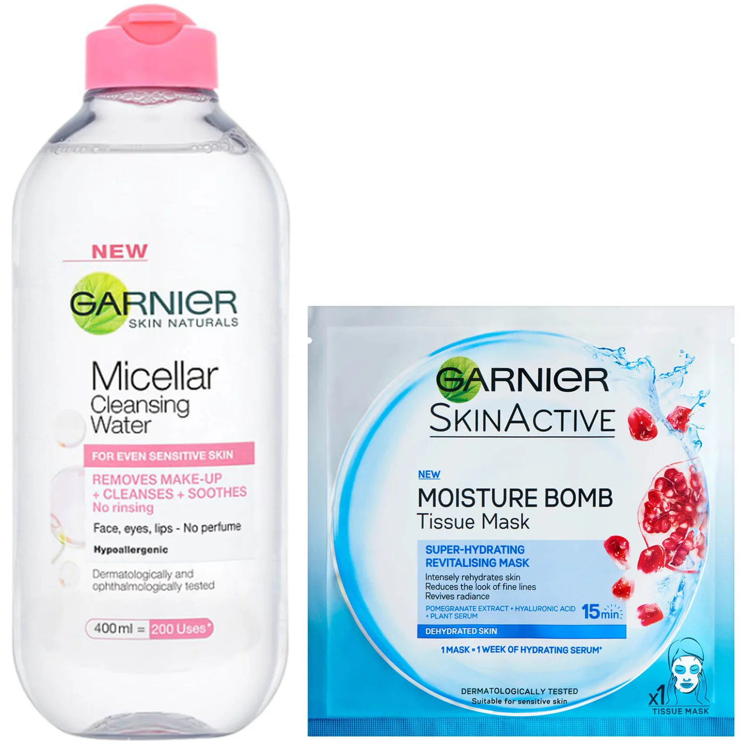 Garnier Micellar Water Sensitive Skin And Hydrating Face Sheet Mask For Dehydrated Skin Kit Exclusive (Worth £8.98) 3 Garnier Micellar Water Sensitive Skin And Hydrating Face Sheet Mask For Dehydrated Skin Kit Exclusive (Worth £8.98)