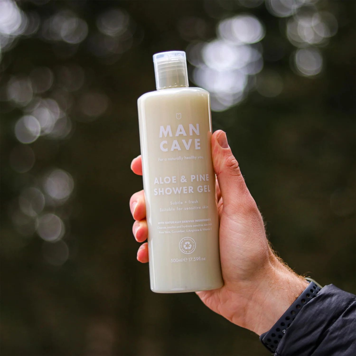 ManCave Aloe And Pine Shower Gel 500ml 5 ManCave Aloe And Pine Shower Gel 500ml - Image 3